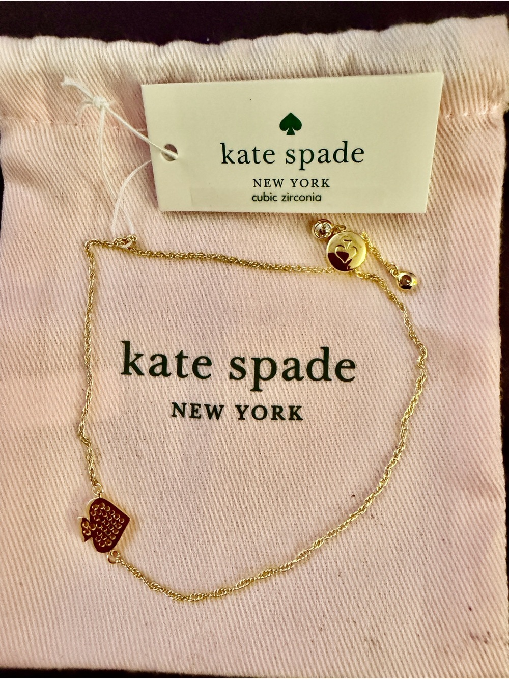kate spade Gold Spade Charm Necklace NWT